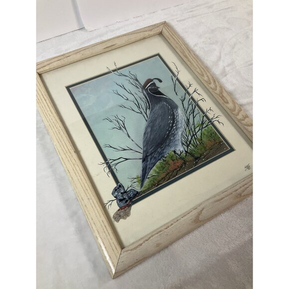 Gambel's Quail by Gerry R Stein 3-D SW Art hand painted One Of A Kind Print - Picture 5 of 9